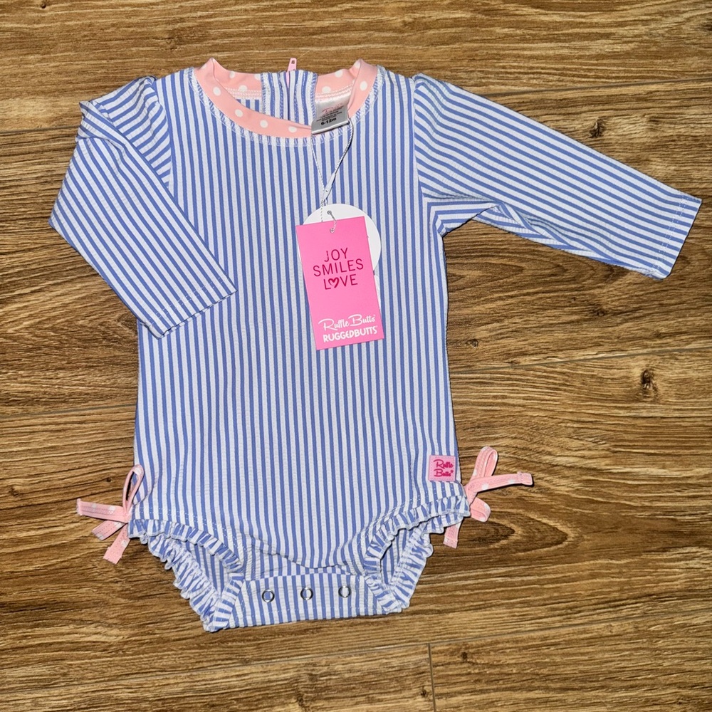 NWT RuffleButts Swimsuit - 6-12 Months
